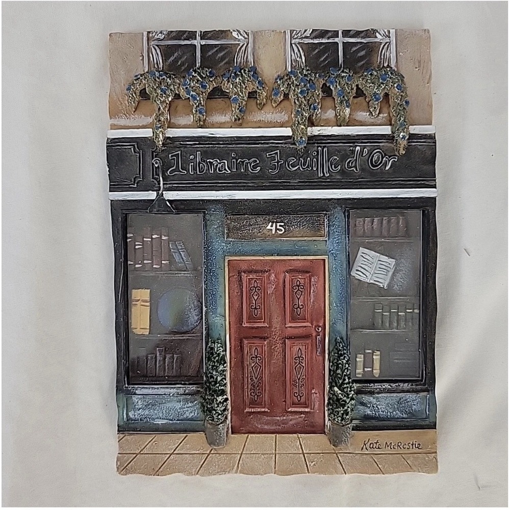 Kate McRostie 3D Resin Wall Plaque Library France Travel Memories Home Decor